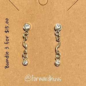 Bundle 3 for $15 Fancy Silver Tone Dangle Earrings